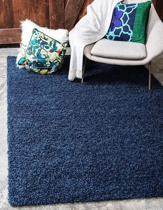 Unique Loom Solid Shag Collection Rug — view 2