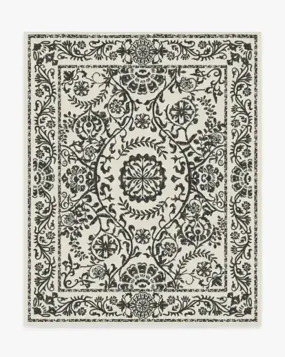 Ruggable Vintage Damali Black White Rug — view 3