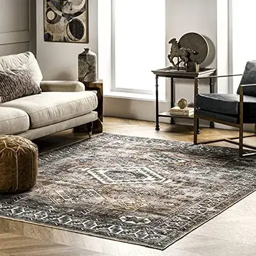Nuloom Backing Profile Leighton Beige Rug — view 2