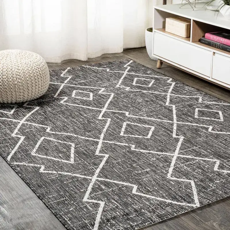 Jonathan Y 9X12 Ivory Dark Gray Rug — view 2