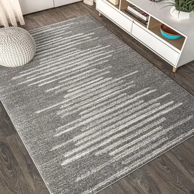 Jonathan Y 9X12 Ivory Dark Gray Rug — view 4