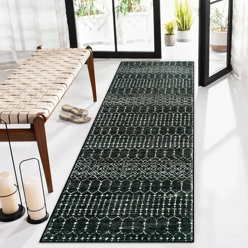 Lahome Moroccan Black Geometric Rug
