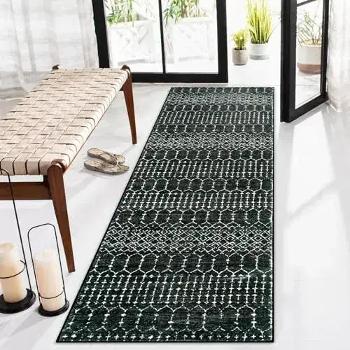 Lahome Moroccan Black Geometric Rug — view 3