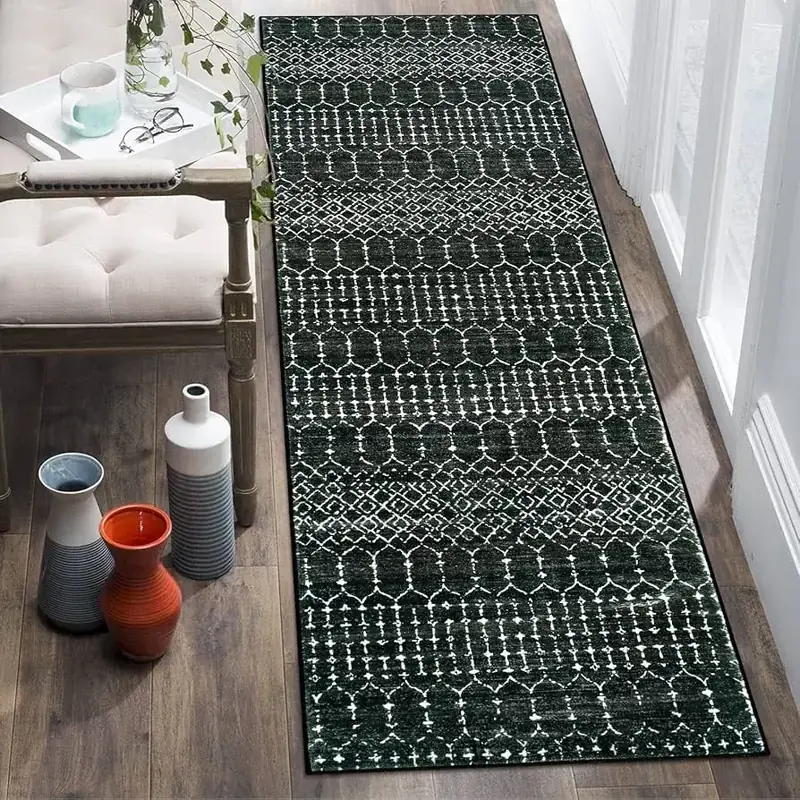 Lahome Moroccan Black Geometric Rug — view 4