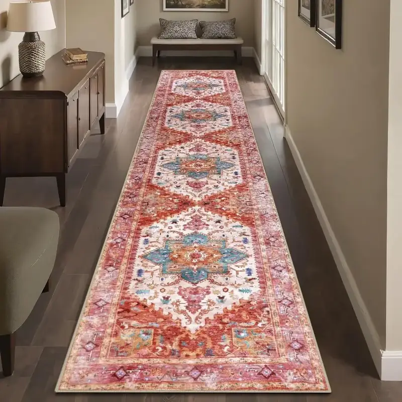 Yamaziot Boho Vintage Rubber Backing 2×10 Rug — view 2