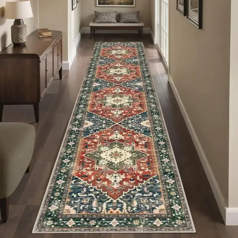 Yamaziot Boho Vintage Rubber Backing 2×10 Rug — view 4