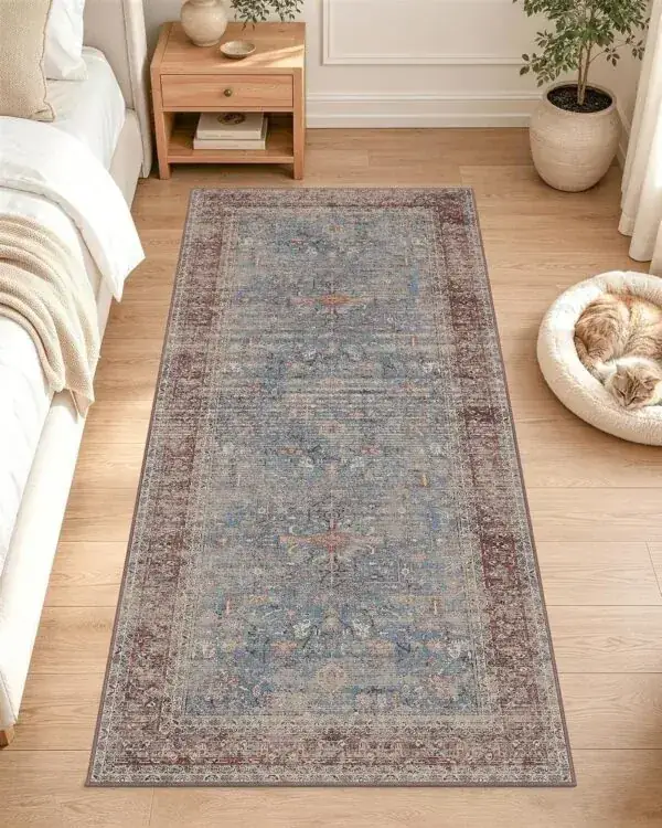 Lansny Grey Blue Abstract Rug — view 4