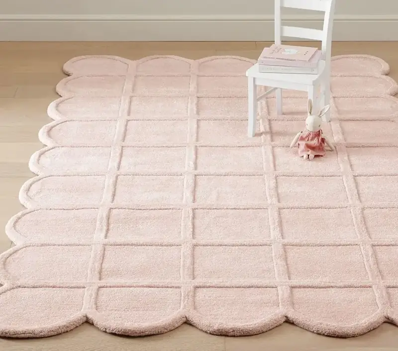 Hazo Haus Pink Girls Baby Playroom Rug — view 4