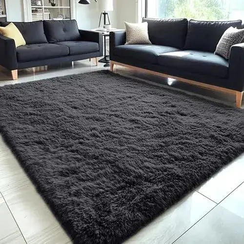 Olanly Fluffy Shaggy Floor Girls 5×7 Rug