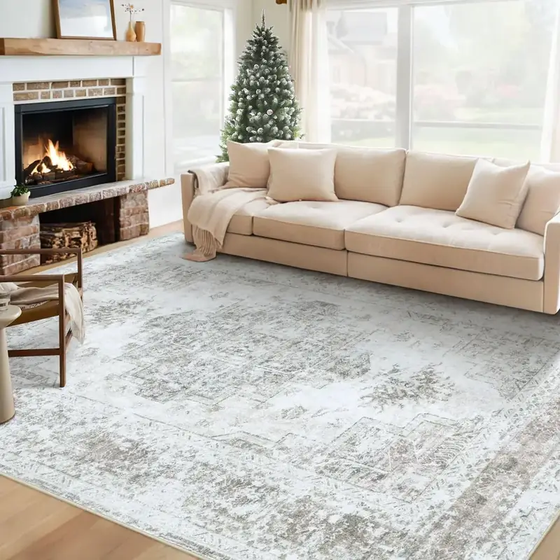 Xluez Vintage Distressed Medallion Rug — view 2