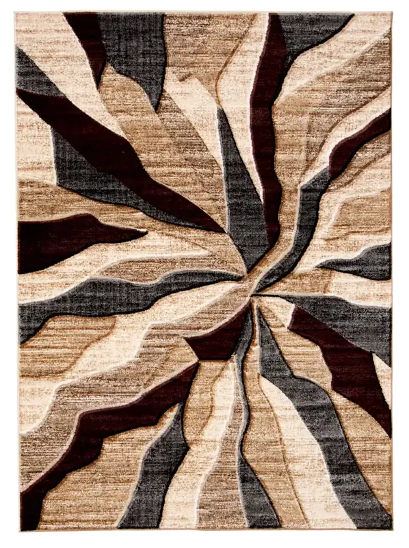Releany Abstract Brown Gray Rug — view 4