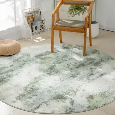 Carvapet Round Abstract Circle Rubber Rug — view 3