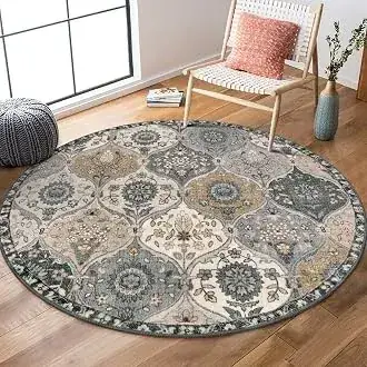 Lahome Floral Round Boho Circle 4ft Rug — view 3