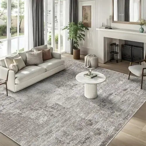 Zhxxuj Neutral Abstract 12×15 Rug — view 4