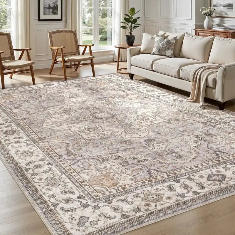 Homewill Oriental Vintage Floral Distressed 8×10 Rug — view 2
