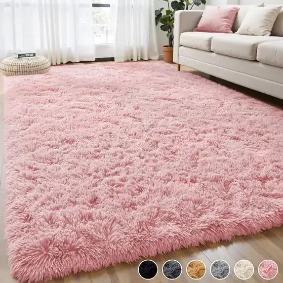 Vecarf Solid Gray Rug — view 3