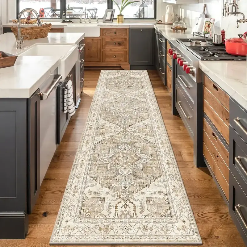 Yamaziot Boho Vintage Rubber Backing 2×10 Rug — view 3