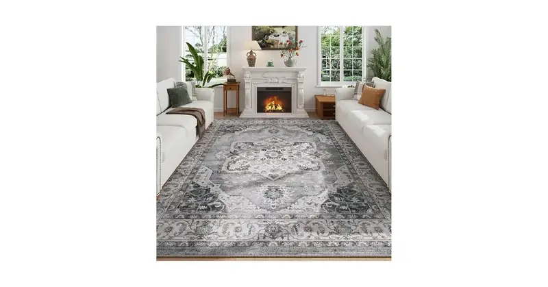 Vecarf Microfiber Vintage Design Backing Rug — view 3