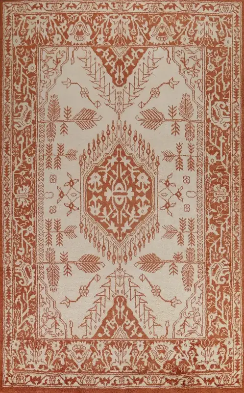 Shacos Floor Moroccan Geometric Bordered Rug — view 2