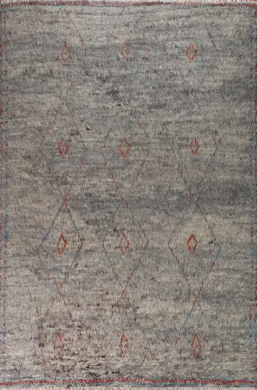Shacos Floor Moroccan Geometric Bordered Rug — view 4