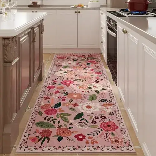 Rugcomf Rubber Backing Floral Animal Rug — view 4