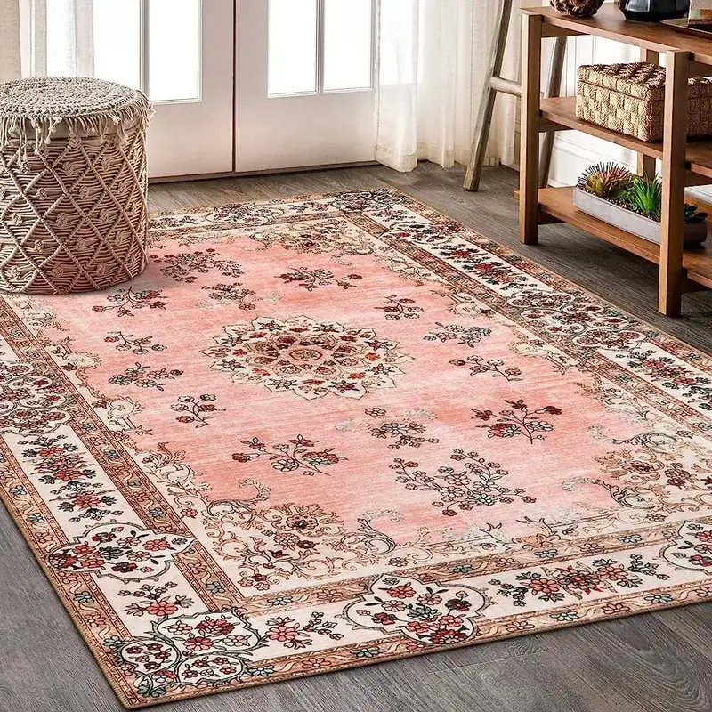 Decomall Maila Traditional Oriental Pink Rug — view 2