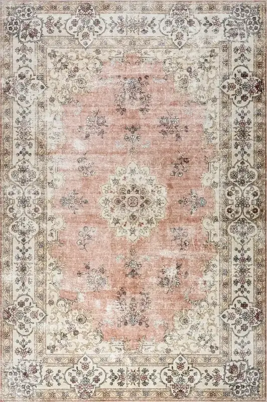 Decomall Maila Traditional Oriental Pink Rug — view 3