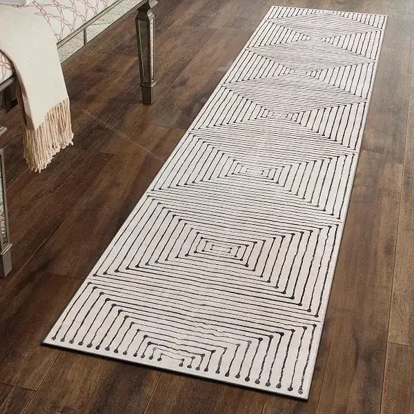 Rugshop Marbella Bohemian Stripes Beige 2×10 Rug — view 3