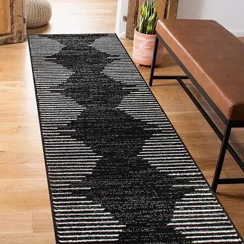 Rugshop Marbella Bohemian Stripes Beige 2×10 Rug — view 4
