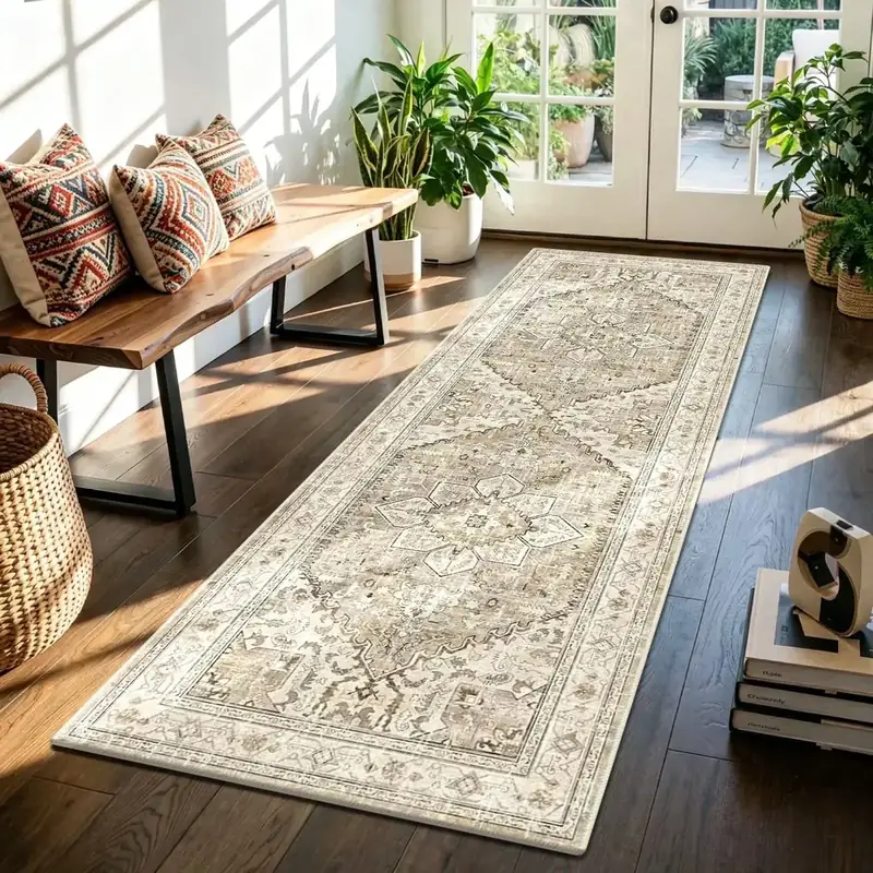 Yamaziot Round Boho Circle Rubber Rug — view 2