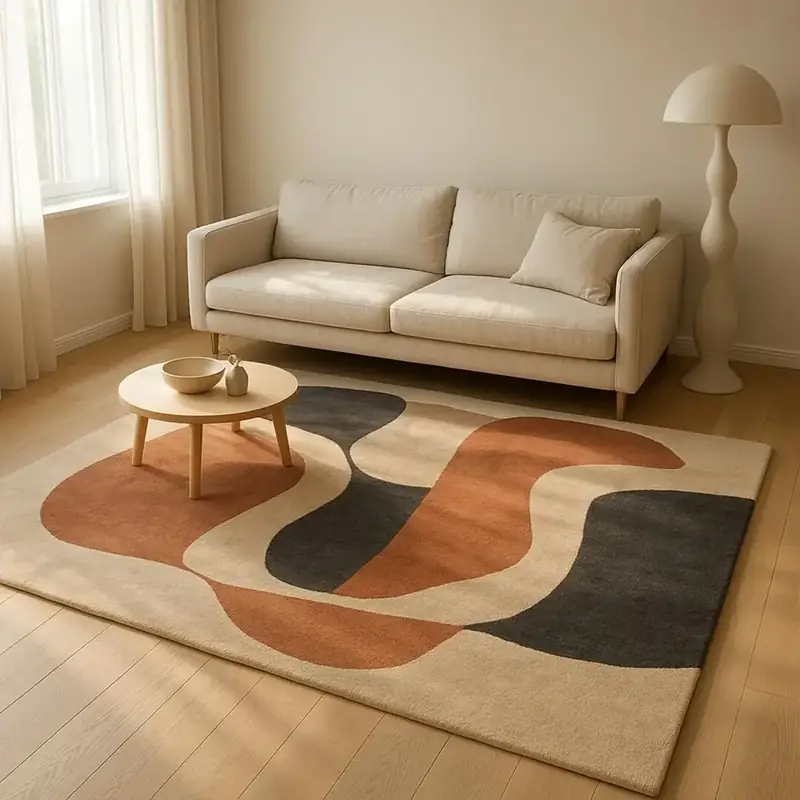 Losbulake Abstract Beige 8×10 Rug — view 2