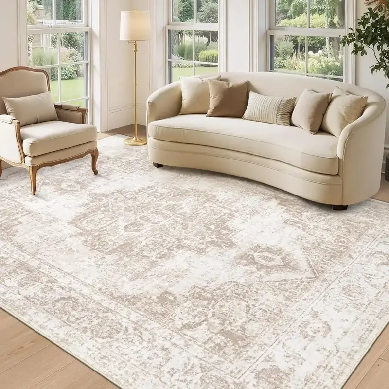 Pmtsns Retro Medallion Beige Rug — view 4