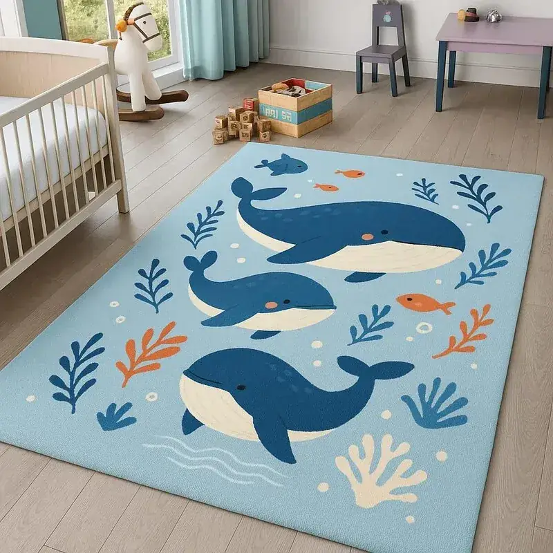 Hazo Haus Ocean Whale Mermaid Rug — view 3