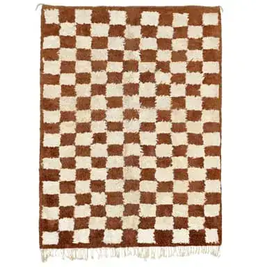 Vecarf Moroccan Boho Light Brown Rug — view 3