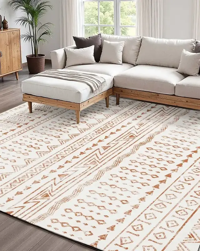 Vecarf Geometric Brown Rug — view 3