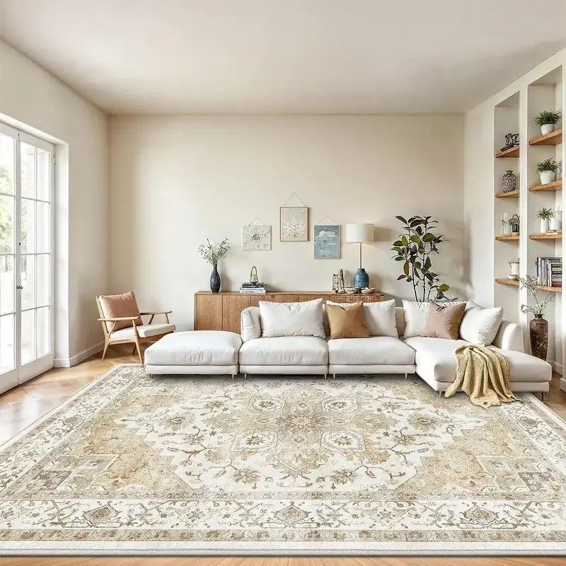 Amada Homefurnishing Floral Red Rug — view 2