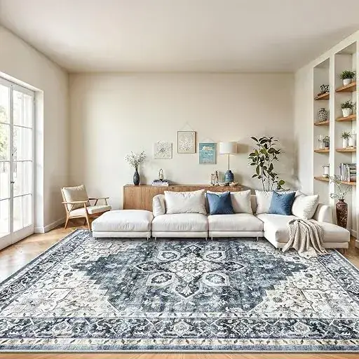 Amada Homefurnishing Floral Red Rug — view 4