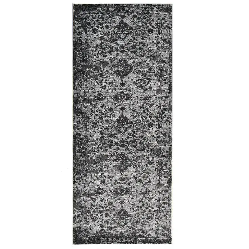 Unknown Black Flower Tumble-dry Rug — view 2