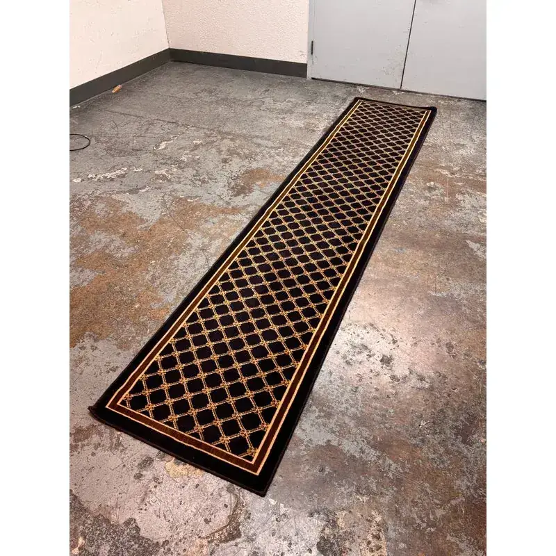 Unknown Black Flower Tumble-dry Rug — view 4