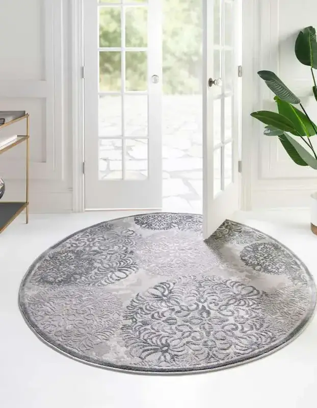 Acapet Round Grey Circle Boho Rug — view 2