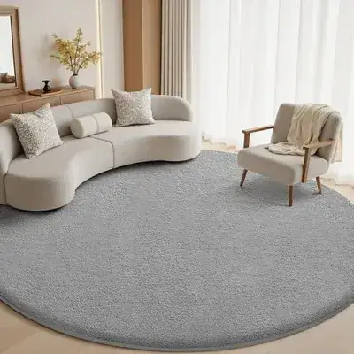 Acapet Round Grey Circle Boho Rug — view 4