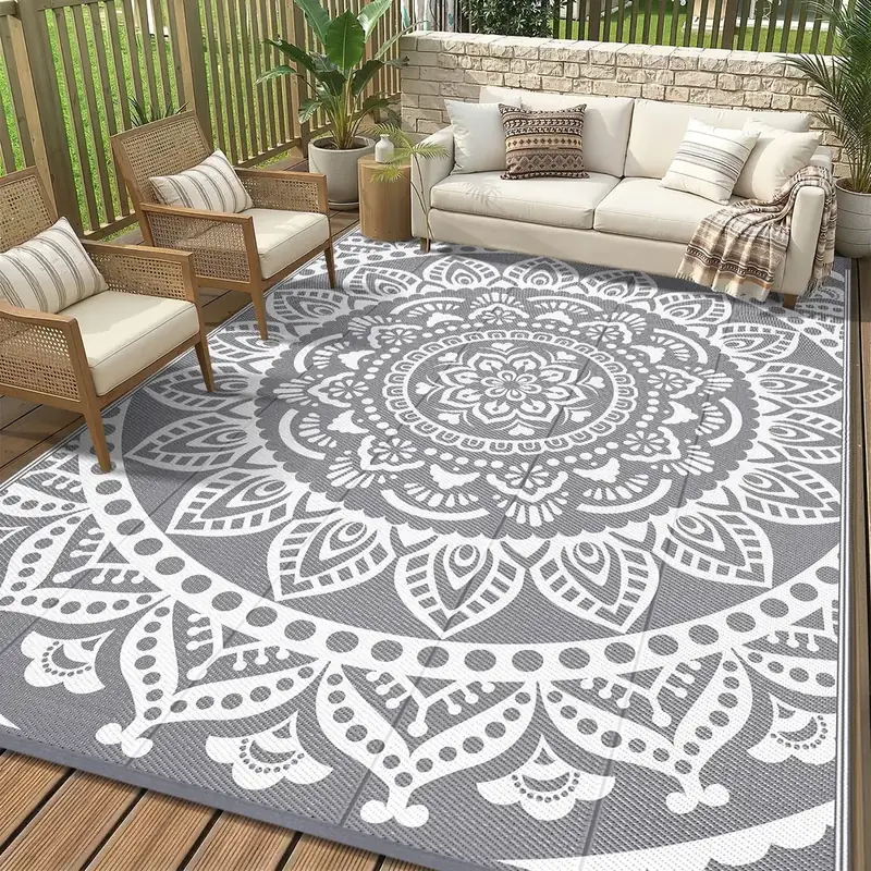 Yamaziot High-low Grid Textured Fluffy Rug — view 2