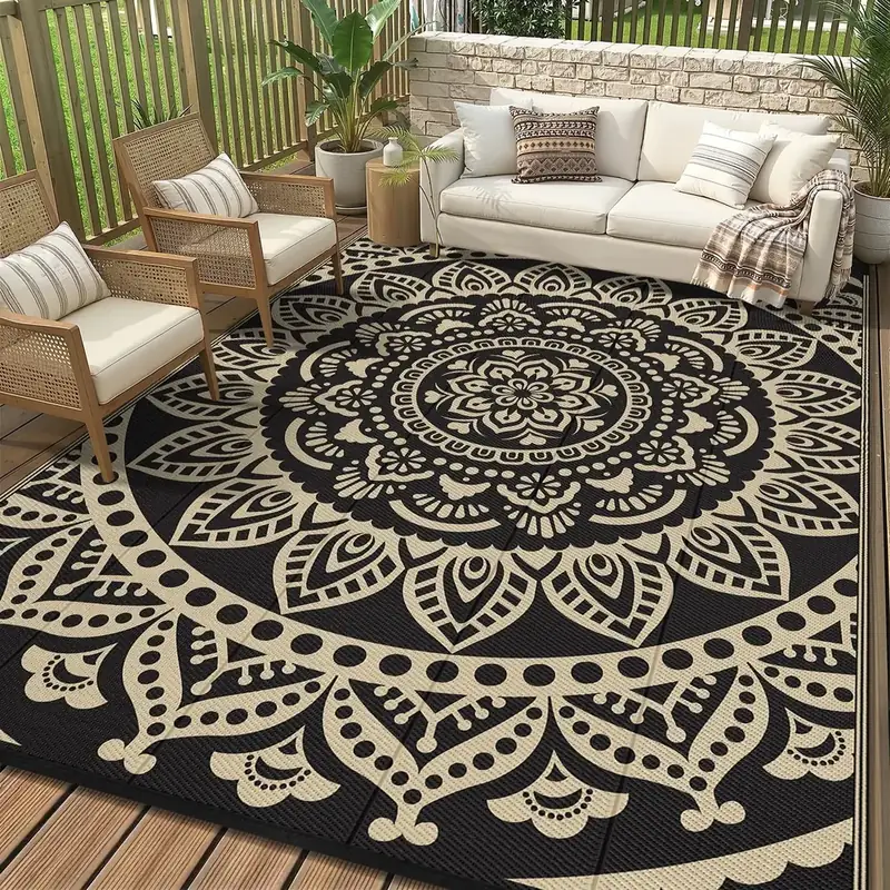 Yamaziot High-low Grid Textured Fluffy Rug — view 4