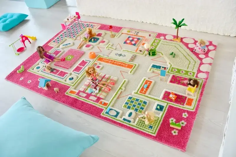 Rug&play Play Pink Dollhouse Girls Rug — view 4