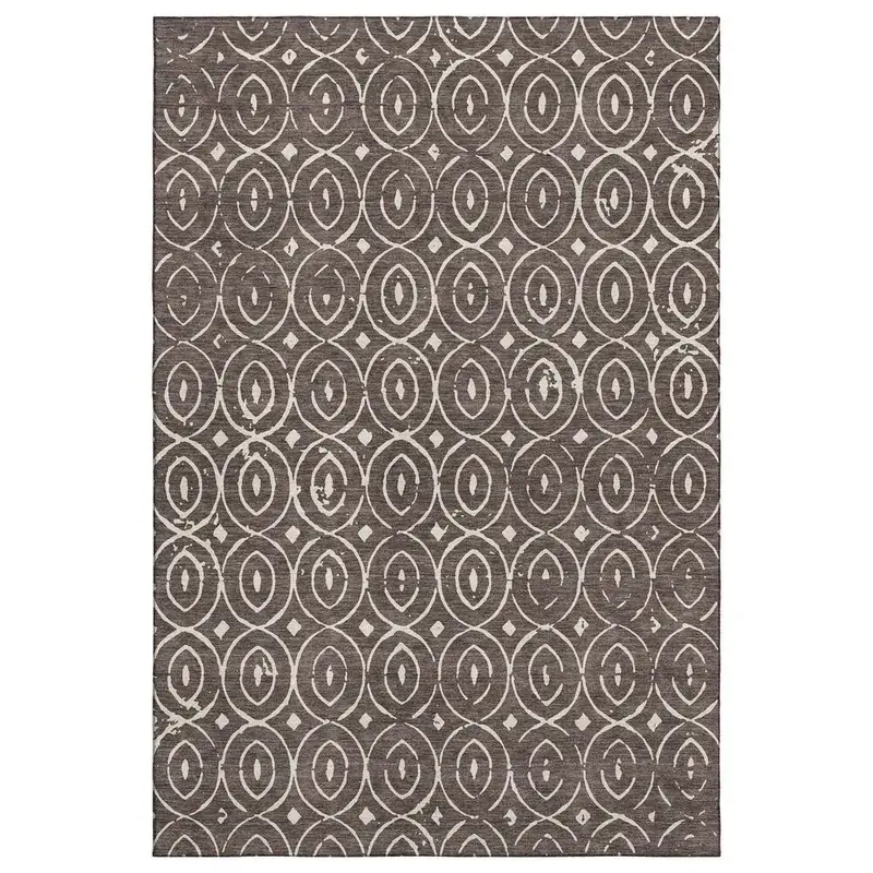 Elliune Dark Brown Abstract Rug — view 2