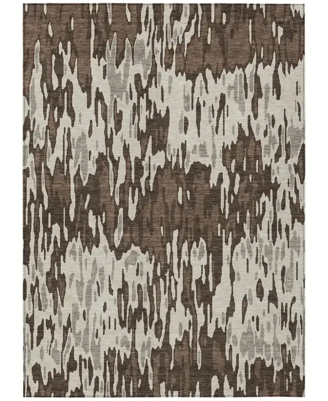 Elliune Dark Brown Abstract Rug — view 3