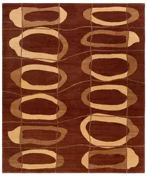 Elliune Dark Brown Abstract Rug — view 4