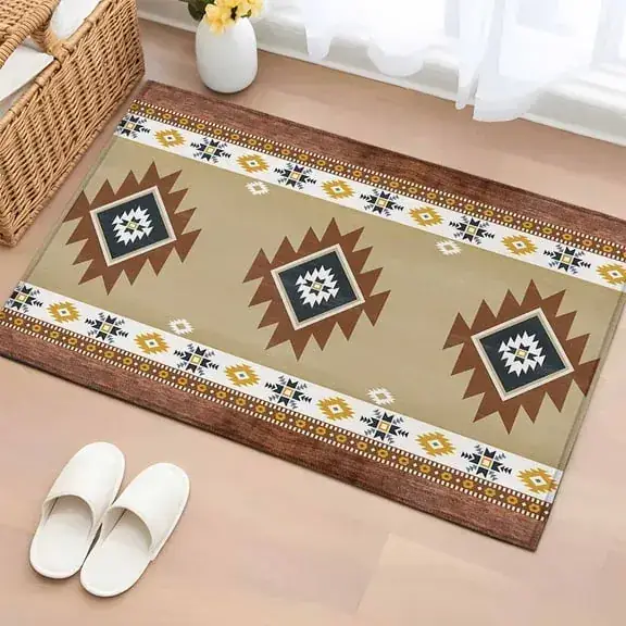 Zoainuos Navajo Southwestern Tribal Door Rug — view 3