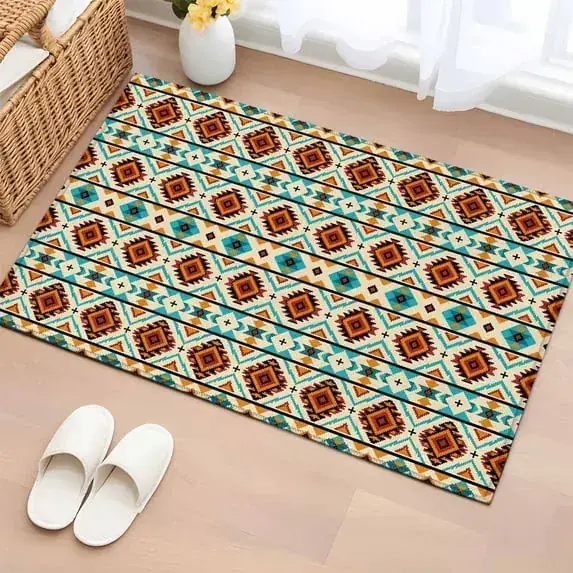 Zoainuos Navajo Southwestern Tribal Door Rug — view 4