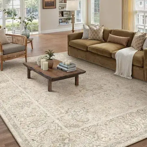Hugear Vintage Beige Rug — view 4